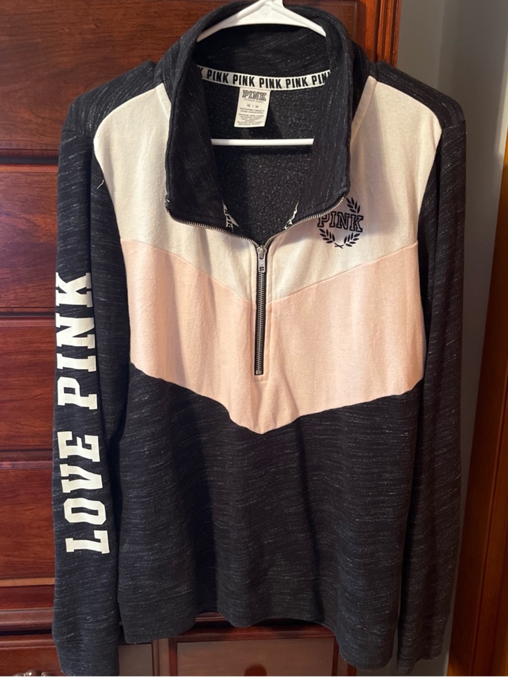 Victoria's Secret PINK Crewneck Sweatshirt - Black & White